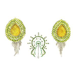 Intimate Pasties - 1 pair - Burlesque Nipple showgirl Crystal Sexy COSTUME.